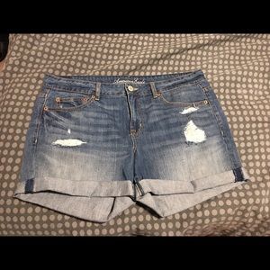 American Eagle Denim Distressed Rolled Boy Mini